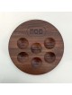 Rare Acacia Wood Seder Plate With Etched Design | Passover | Judaica